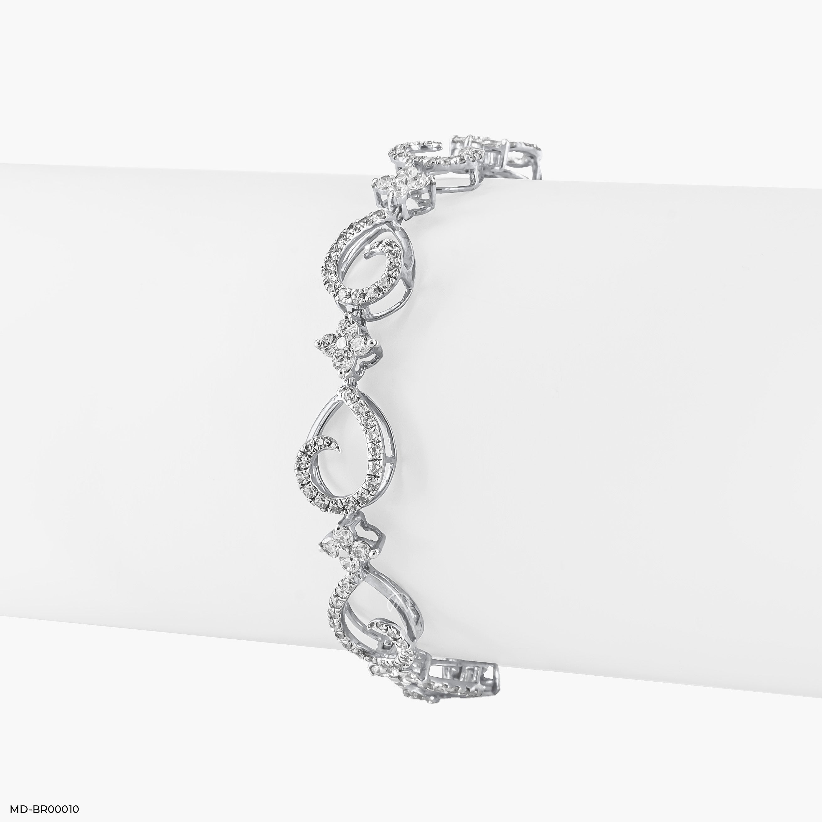 Sparking Tennies Diamond Bracelets 14K White Gold