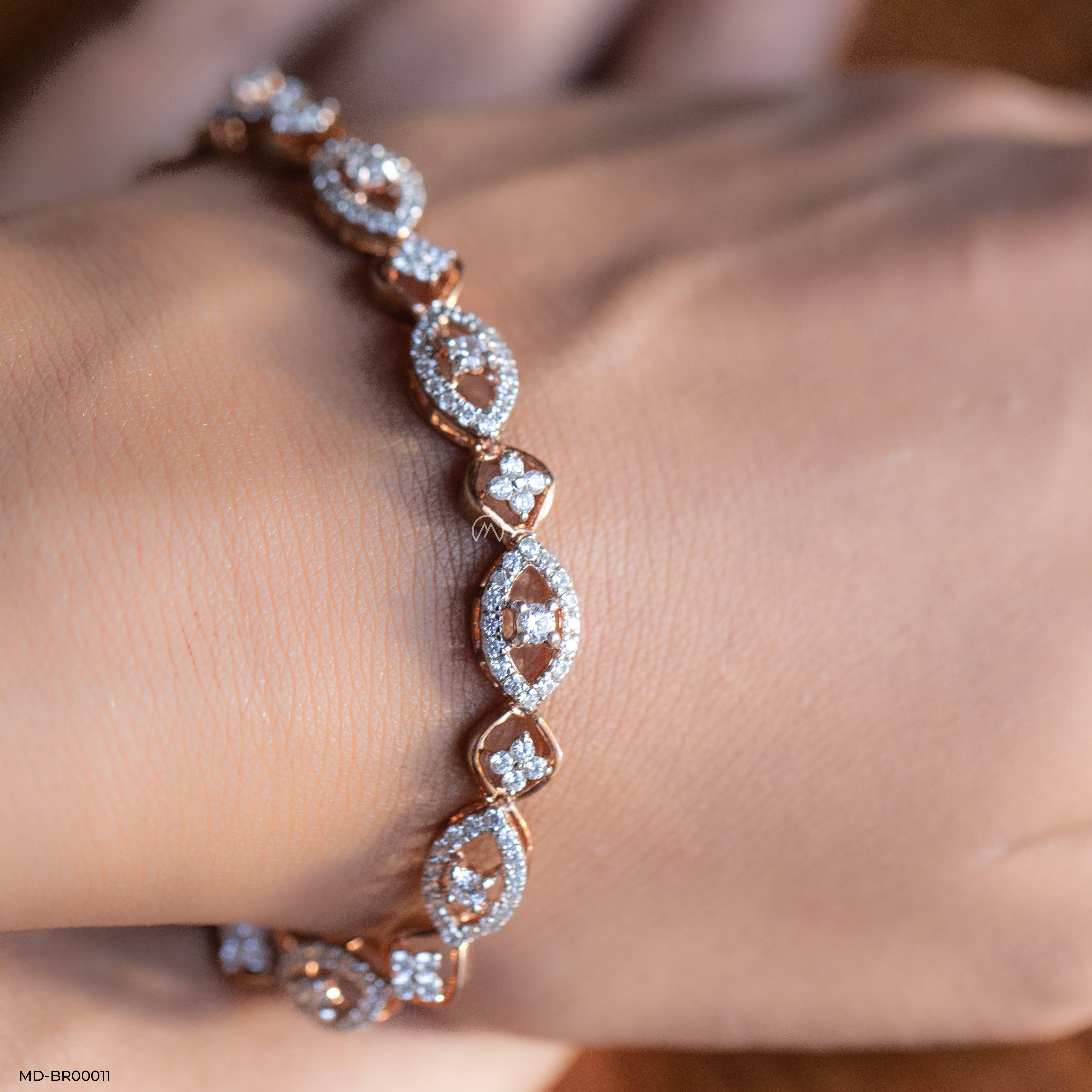 Eternity Diamond Bracelets 9K Rose Gold