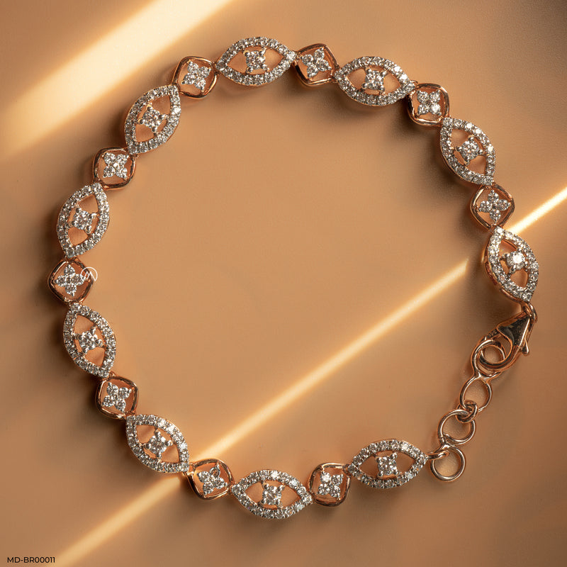 Eternity Diamond Bracelet 14K Rose Gold