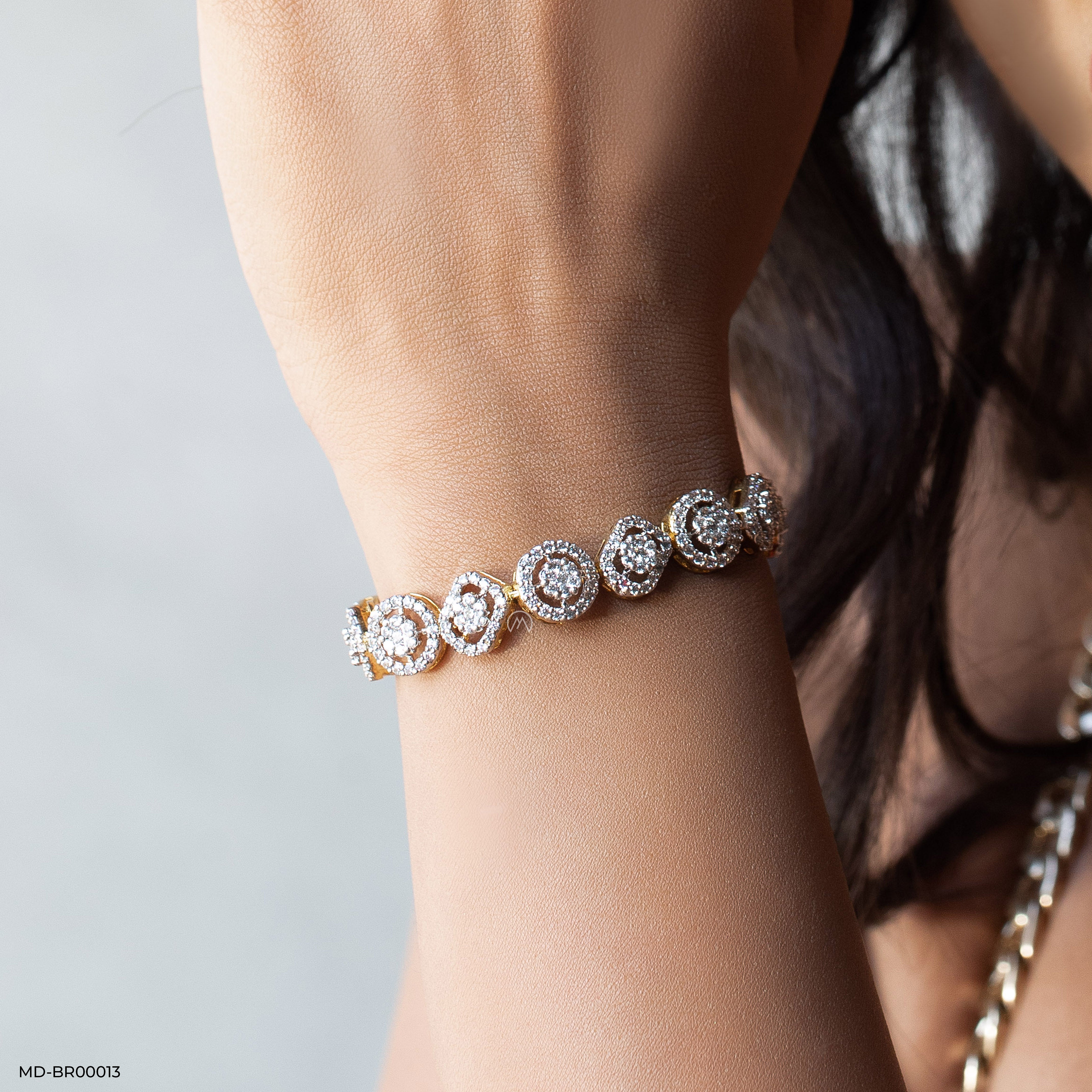 Classic Diamond Tennis Bracelets 9K Yellow Gold