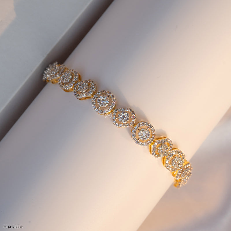 Classic Diamond Tennis Bracelet 14K Yellow Gold