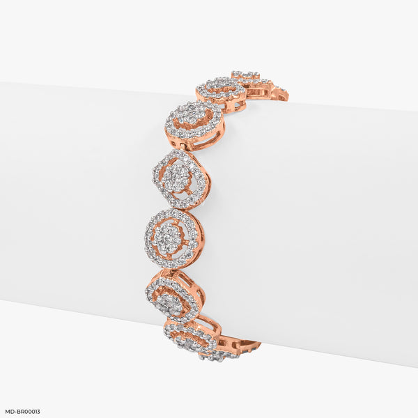 Classic Diamond Tennis Bracelets 14K Rose Gold