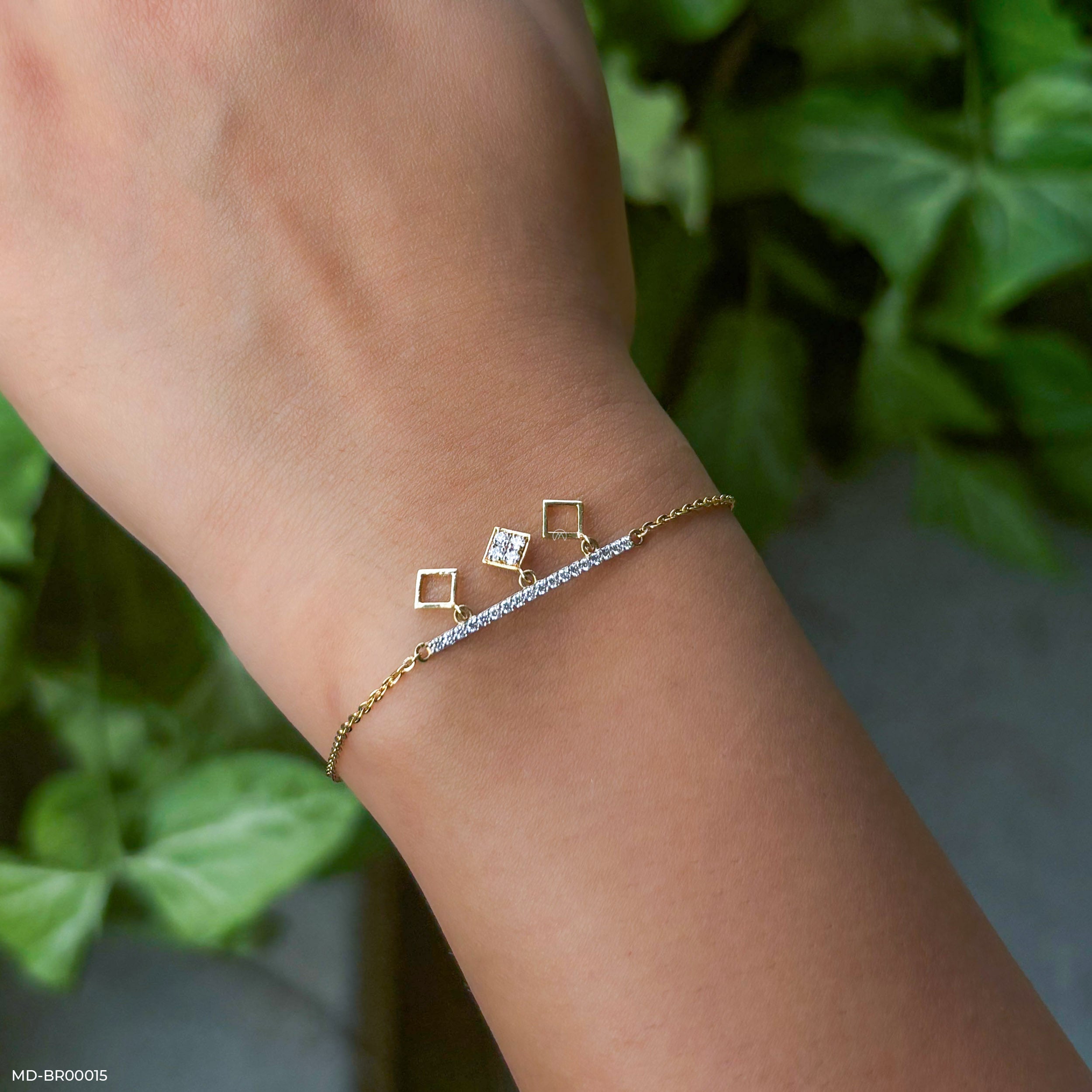 Tri-Square Diamond Bracelets