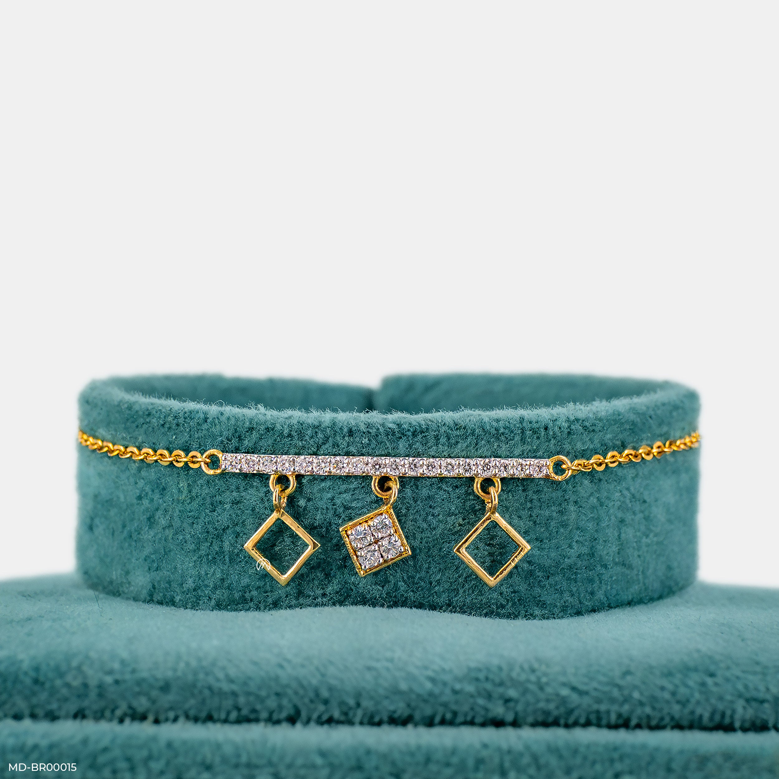 Tri-Square Diamond Bracelets