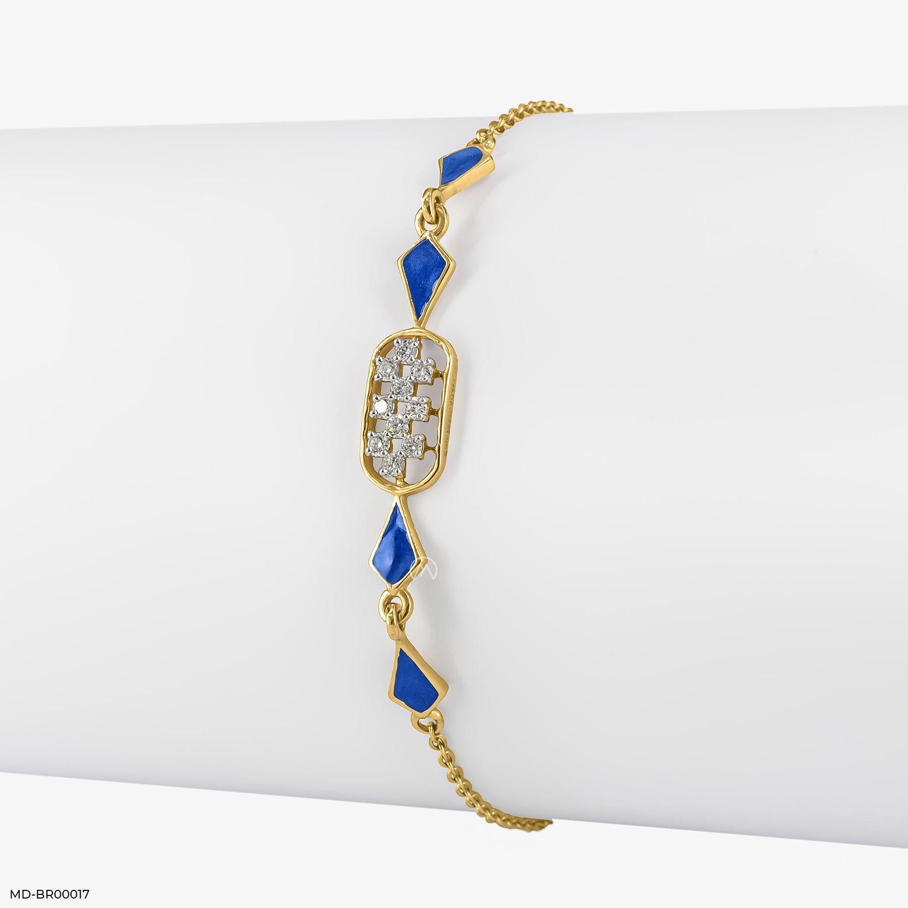 0.15 Carat Dainty Charming Lab Diamond Bracelet 14K Rose Gold