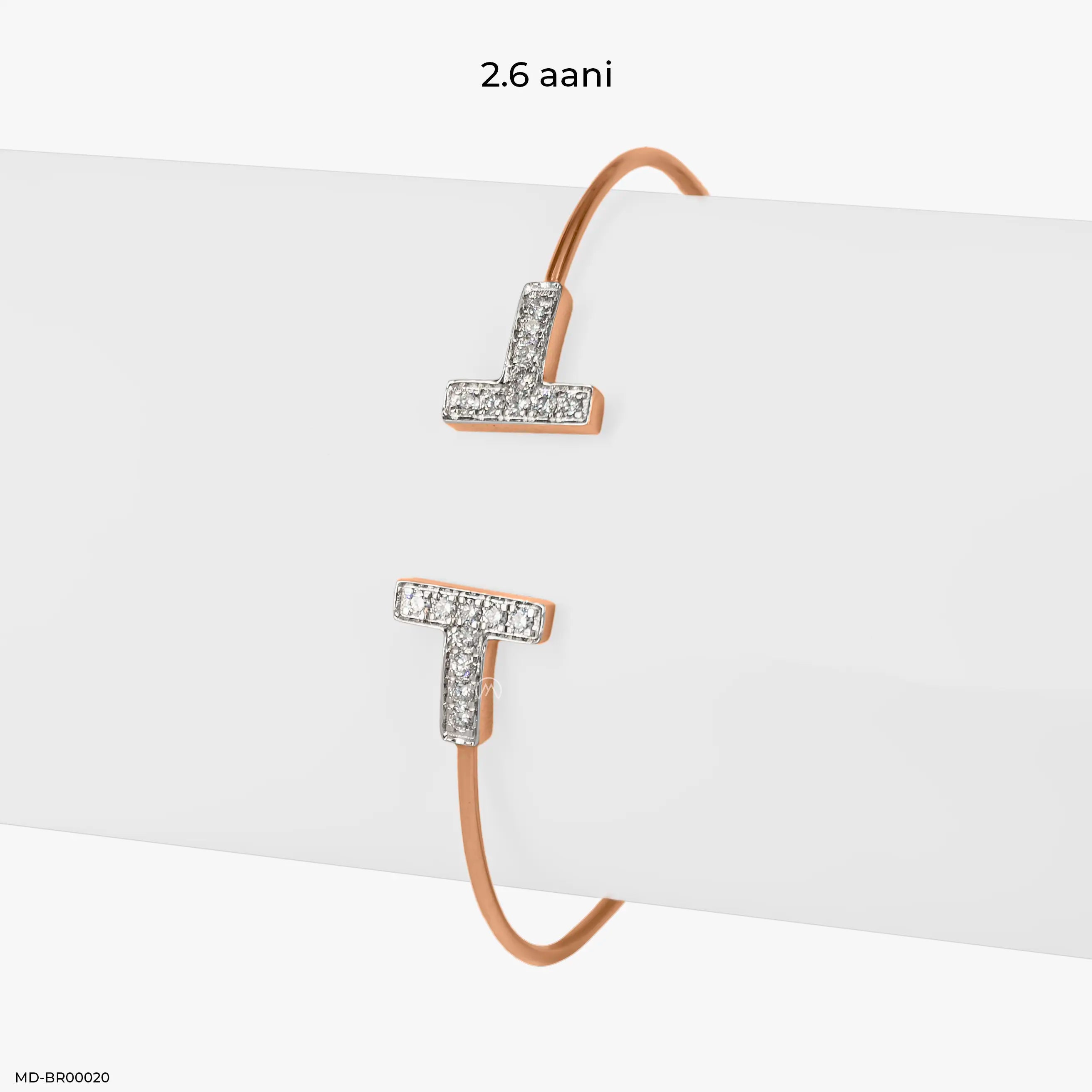 0.35 Carat T Lab Diamond Bracelet 14K Rose Gold