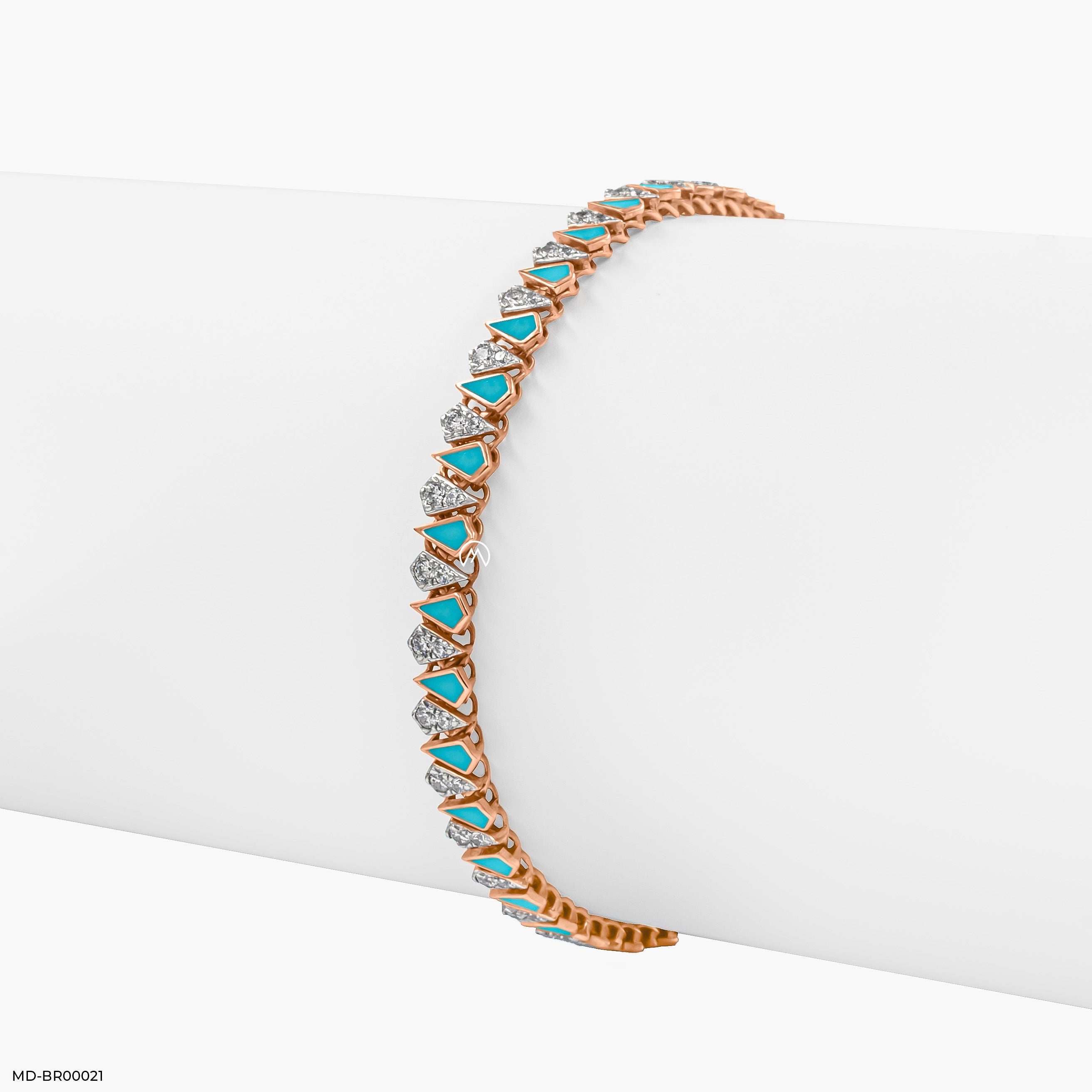 Classic Round Diamond Tennis Bracelets 9K Rose Gold