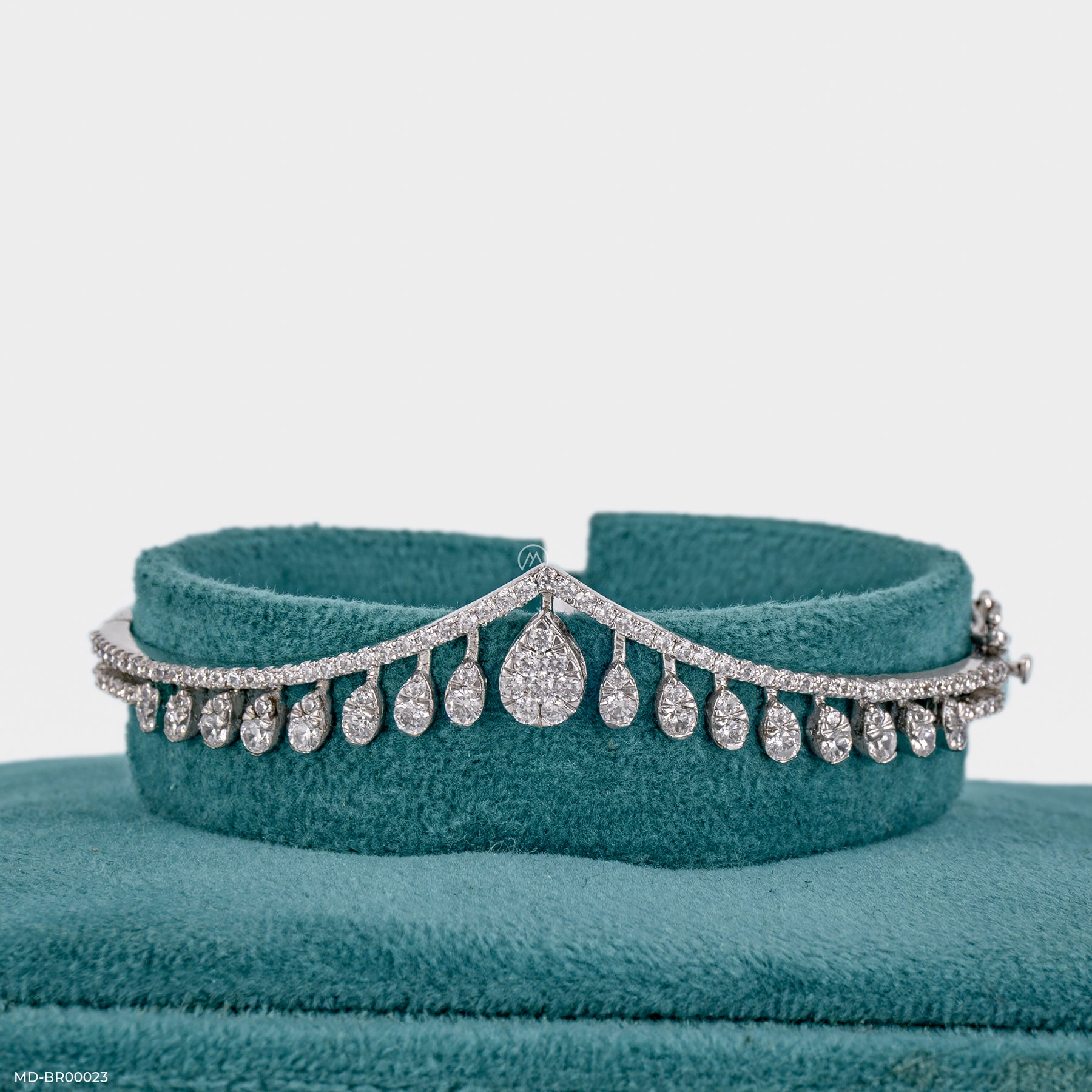 Double Line Bling Diamond Bracelets 14K Yellow Gold