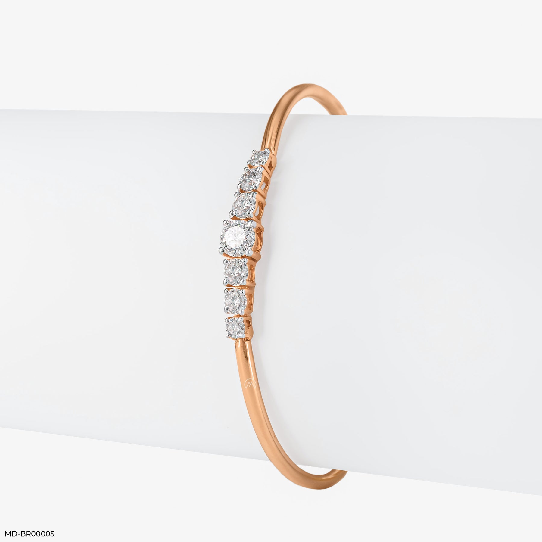 Crescent Glow Bracelet 14K White Gold
