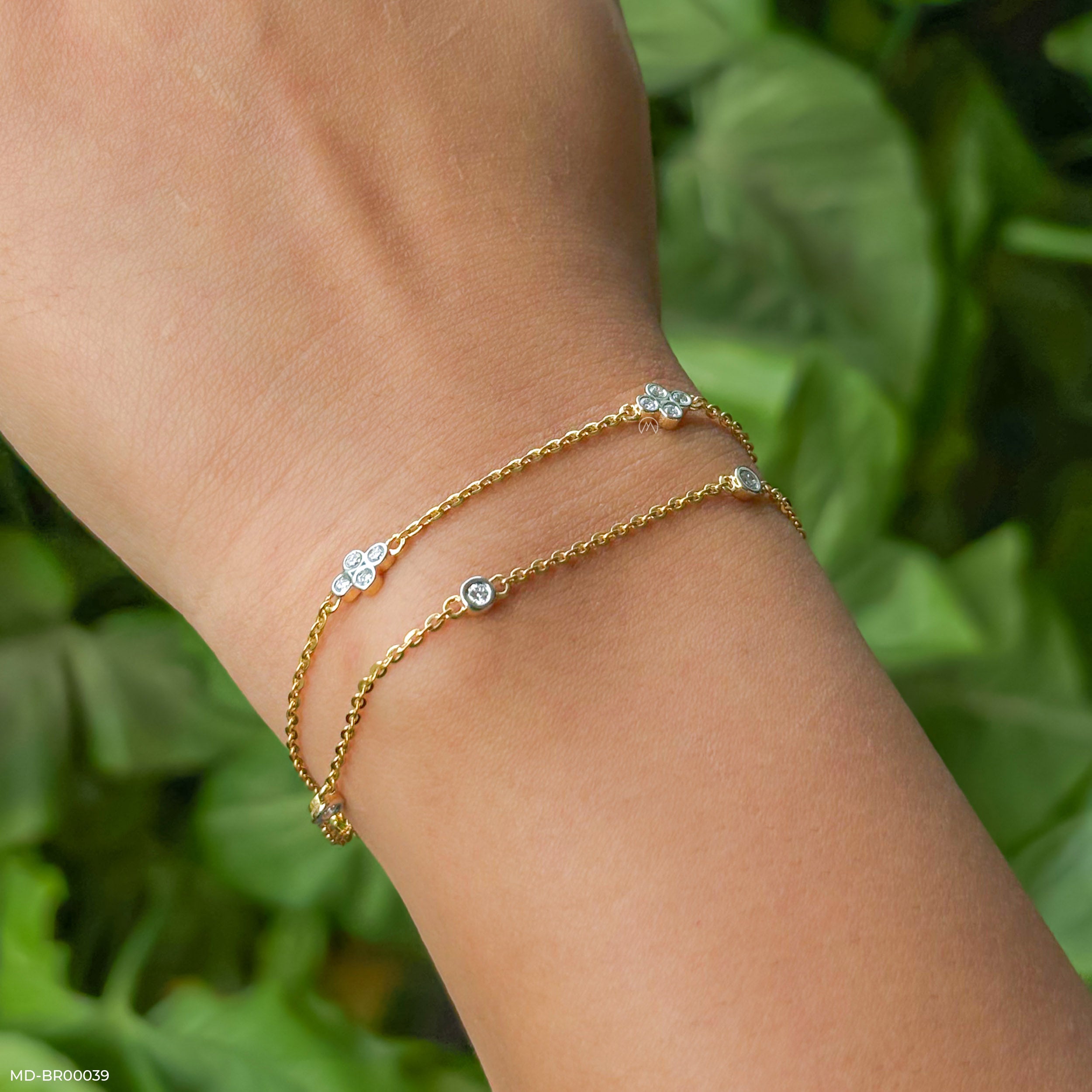 Twin Bloom Diamond Bracelets