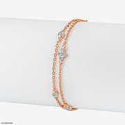 Twin Bloom Diamond Bracelets 9K Rose Gold
