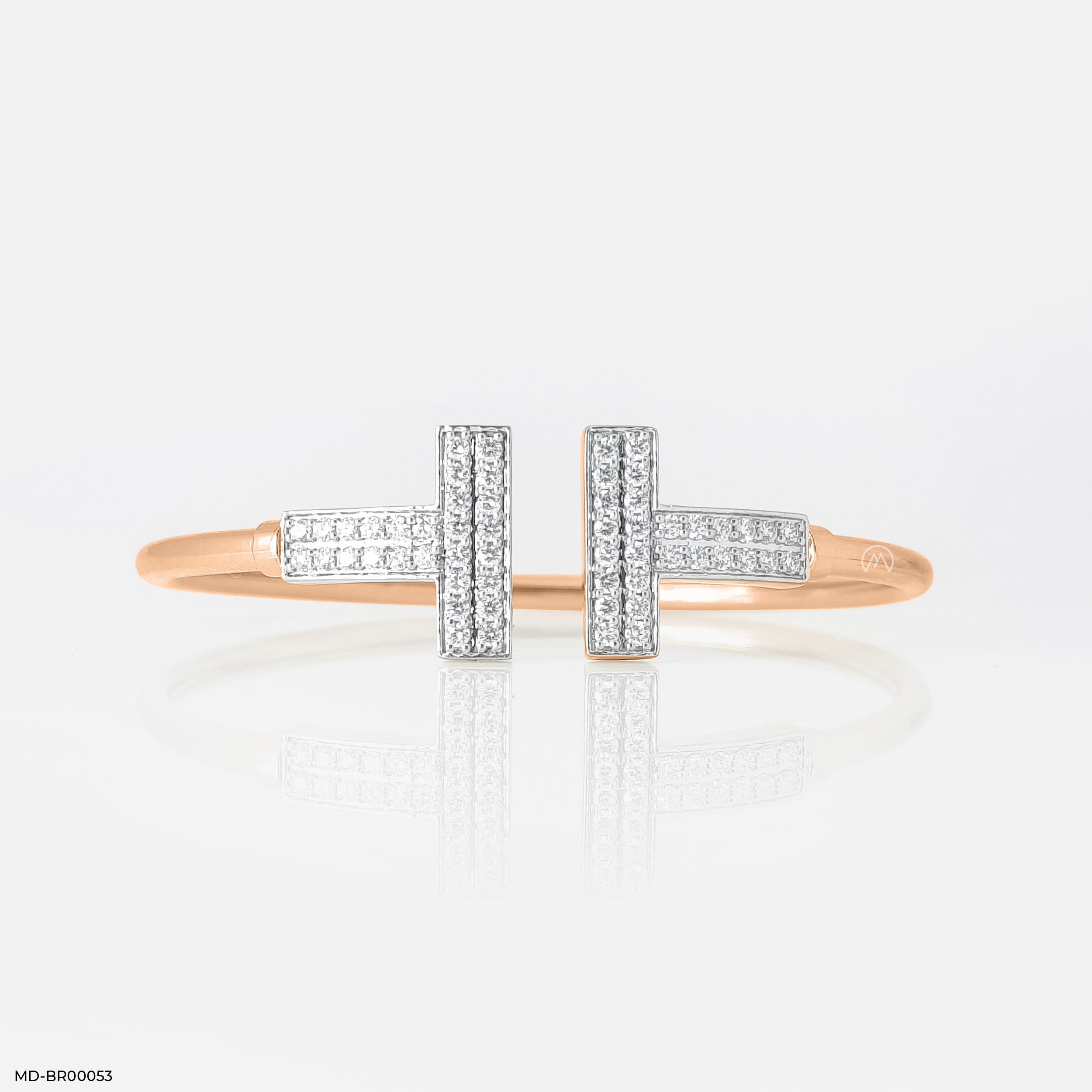 Twin T Diamond Bracelets 18K Rose Gold