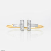 Twin T Diamond Bracelets 18K Yellow Gold
