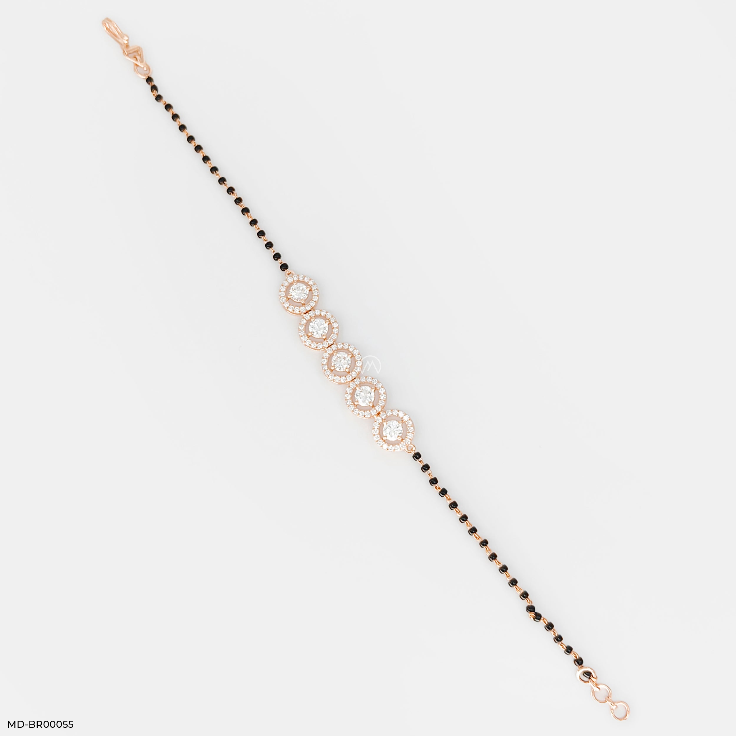 0.30 Carat Blessed Bond Solitaire Mangalsutra Bracelet 14K Rose Gold