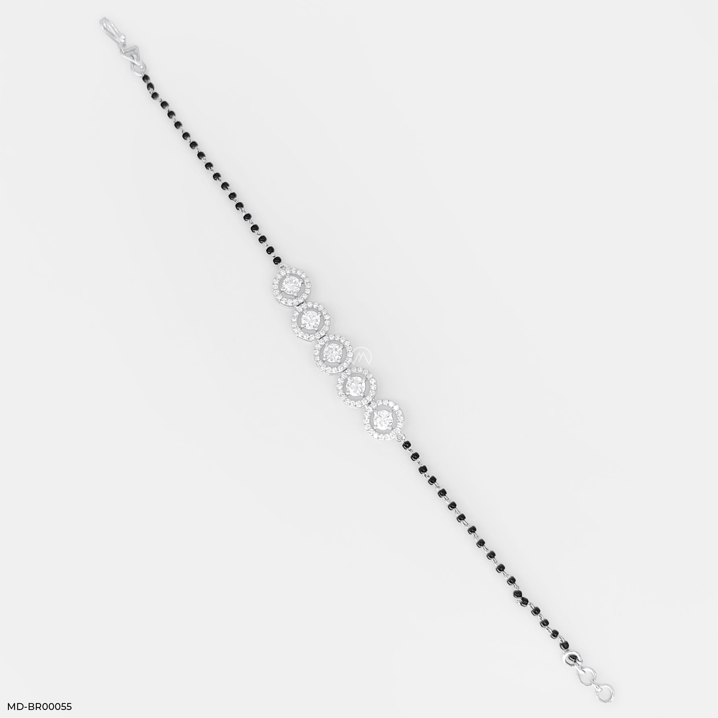 0.30 Carat Blessed Bond Solitaire Mangalsutra Bracelet 18K White Gold