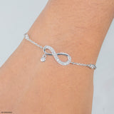 Infinite Love Sparkle Diamond Bracelets 14K White Gold