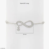 0.5 Carat Infinite Tennis Lab Diamond Bracelet 14K White Gold