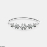 Floral Diamond Bracelets 18K White Gold