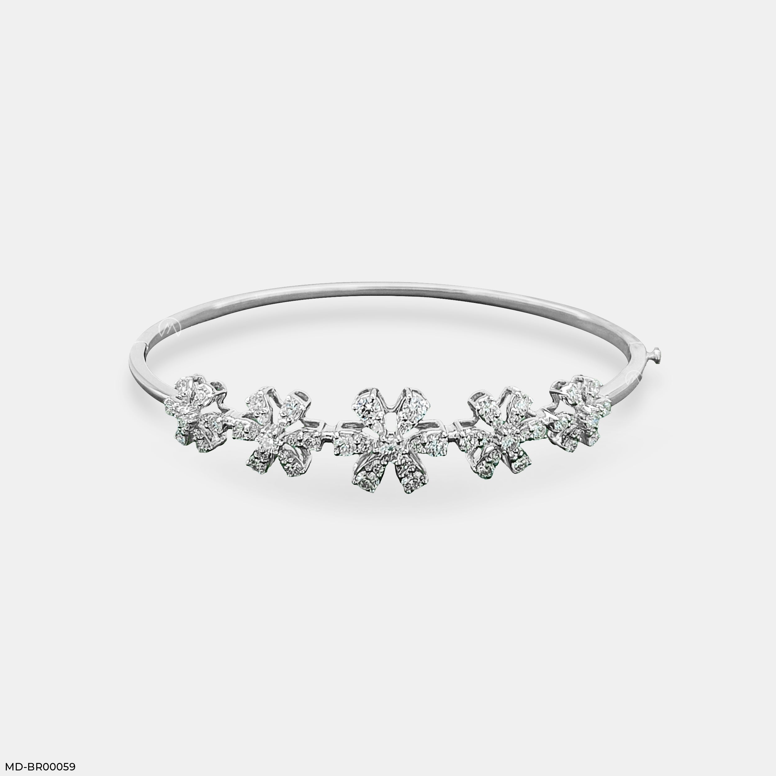 Floral Diamond Bracelets 9K Yellow Gold