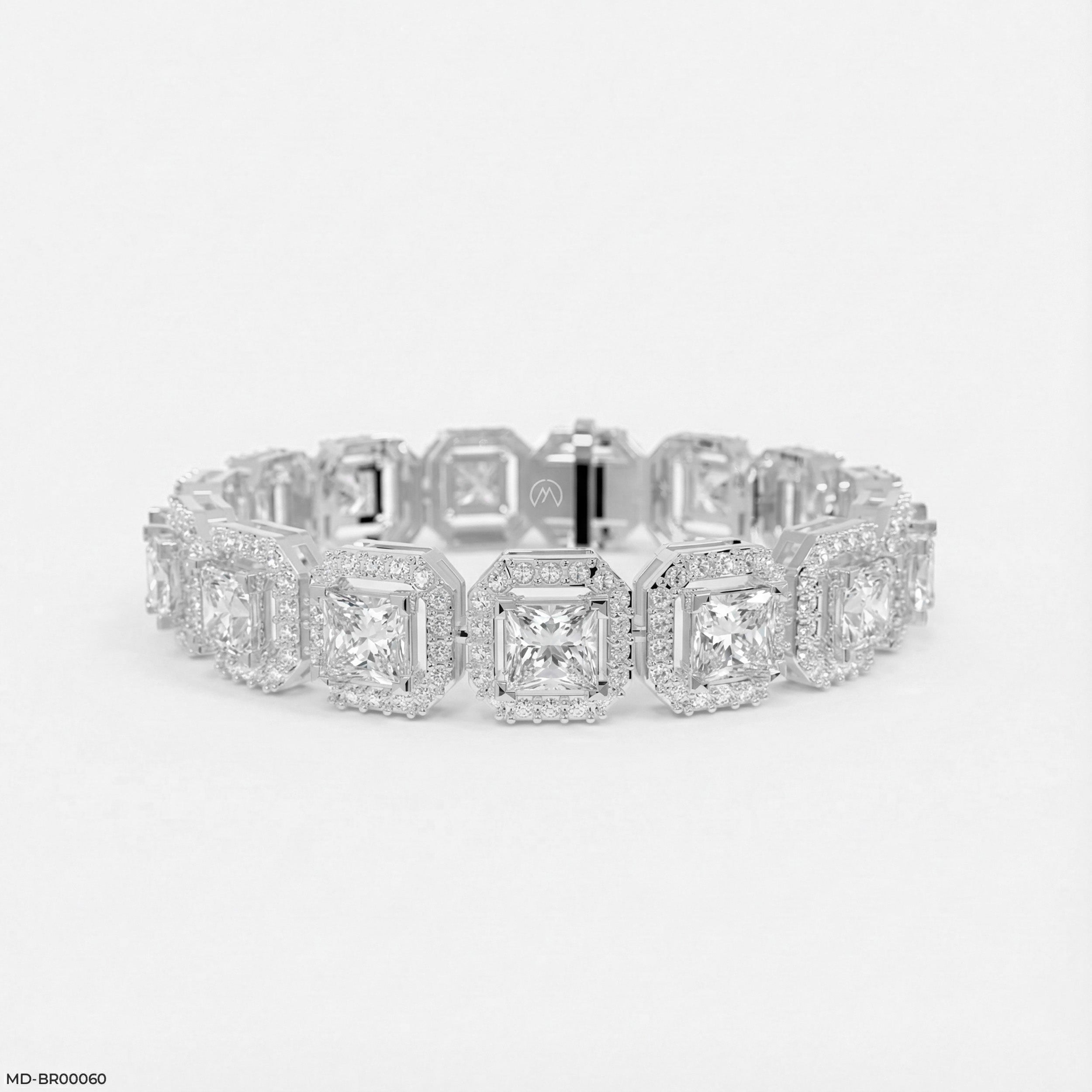 1 Carat Princess Solitaire Tennis Diamond Bracelet