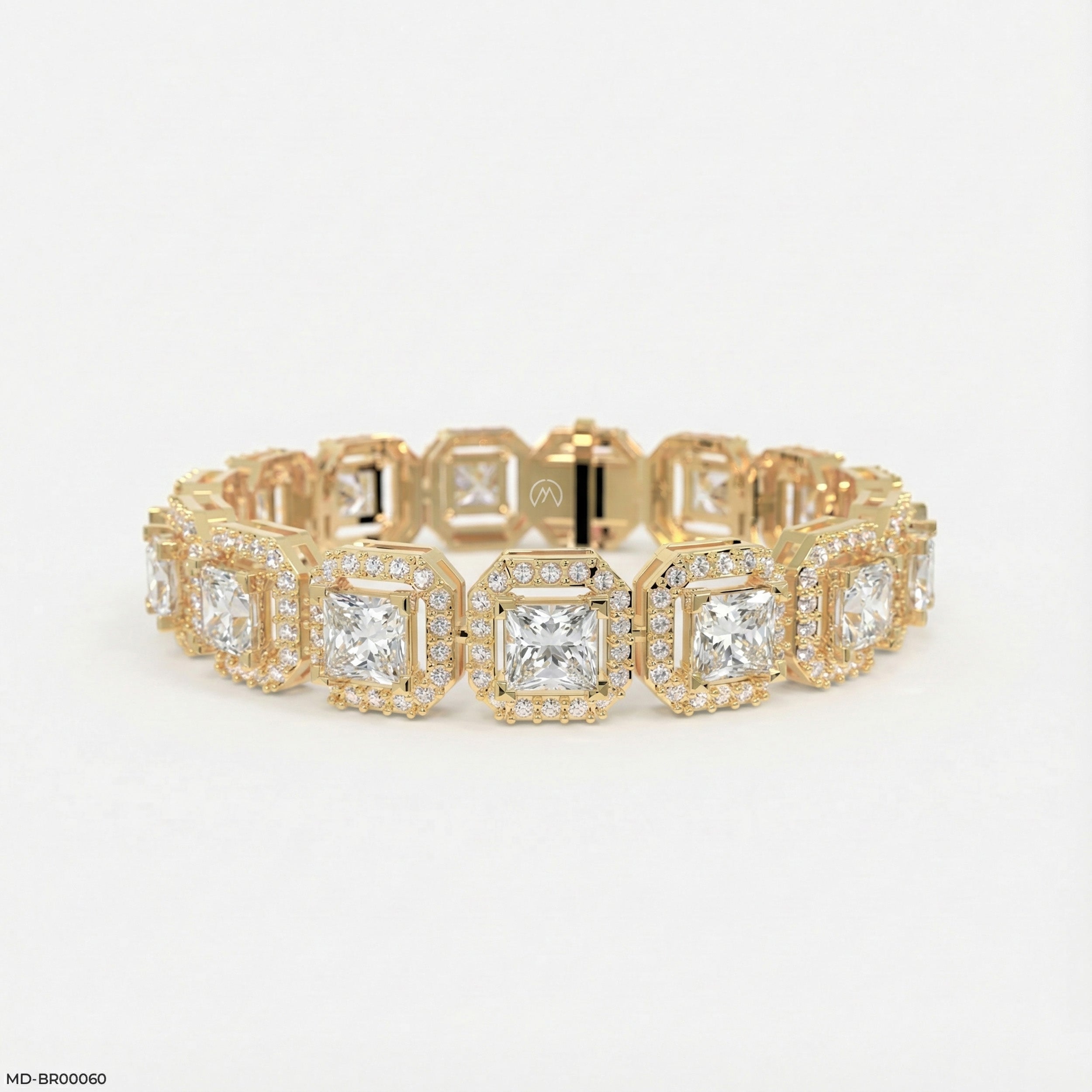 1 Carat Princess Solitaire Tennis Diamond Bracelet