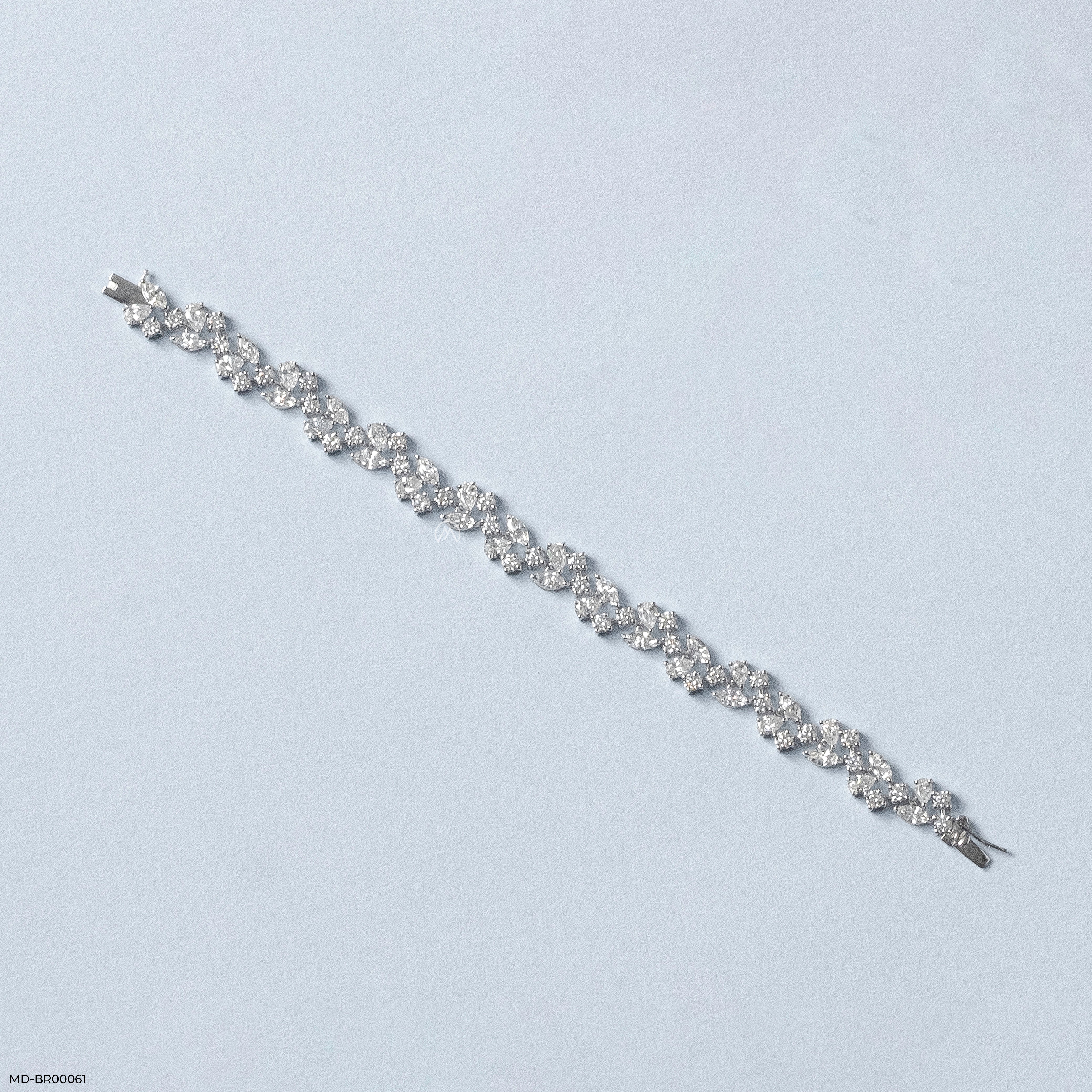 Floral Link Diamond Bracelet 9K Rose Gold