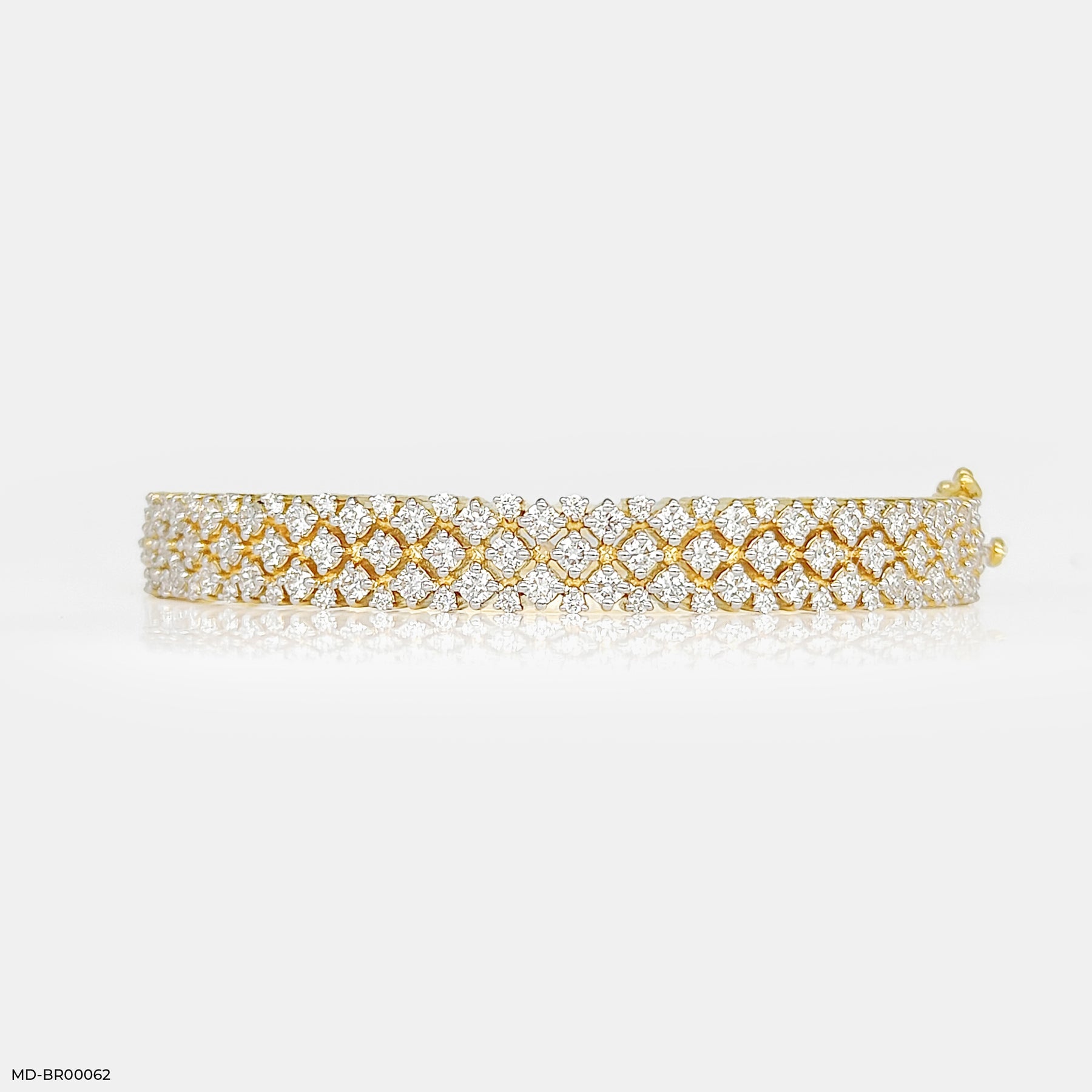 Half Eternity Diamond Bracelets 14K Yellow Gold