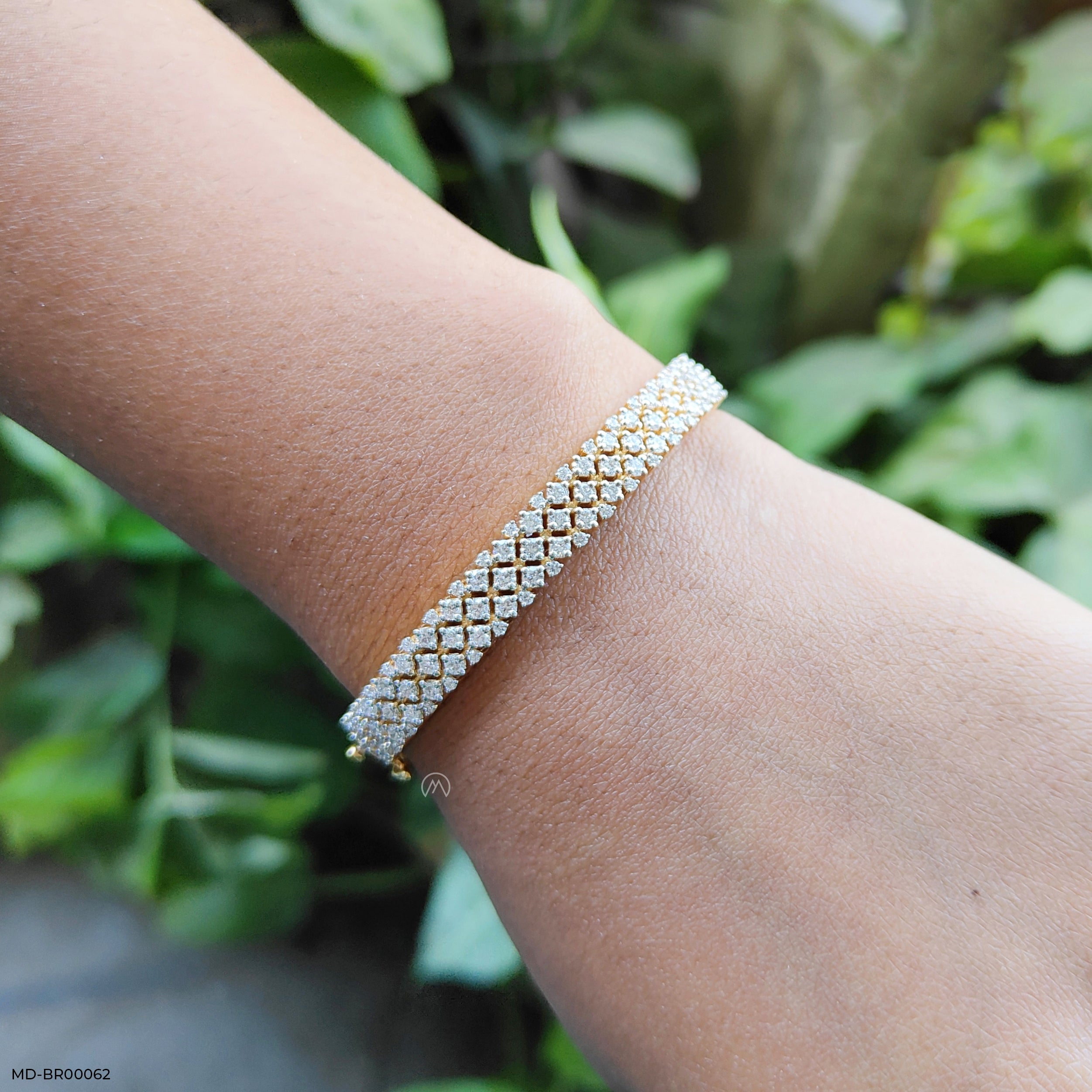 Half Eternity Diamond Bracelets 18K Yellow Gold