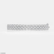 Half Eternity Diamond Bracelets 9K White Gold