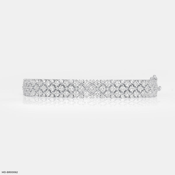 Half Eternity Diamond Bracelets 18K White Gold