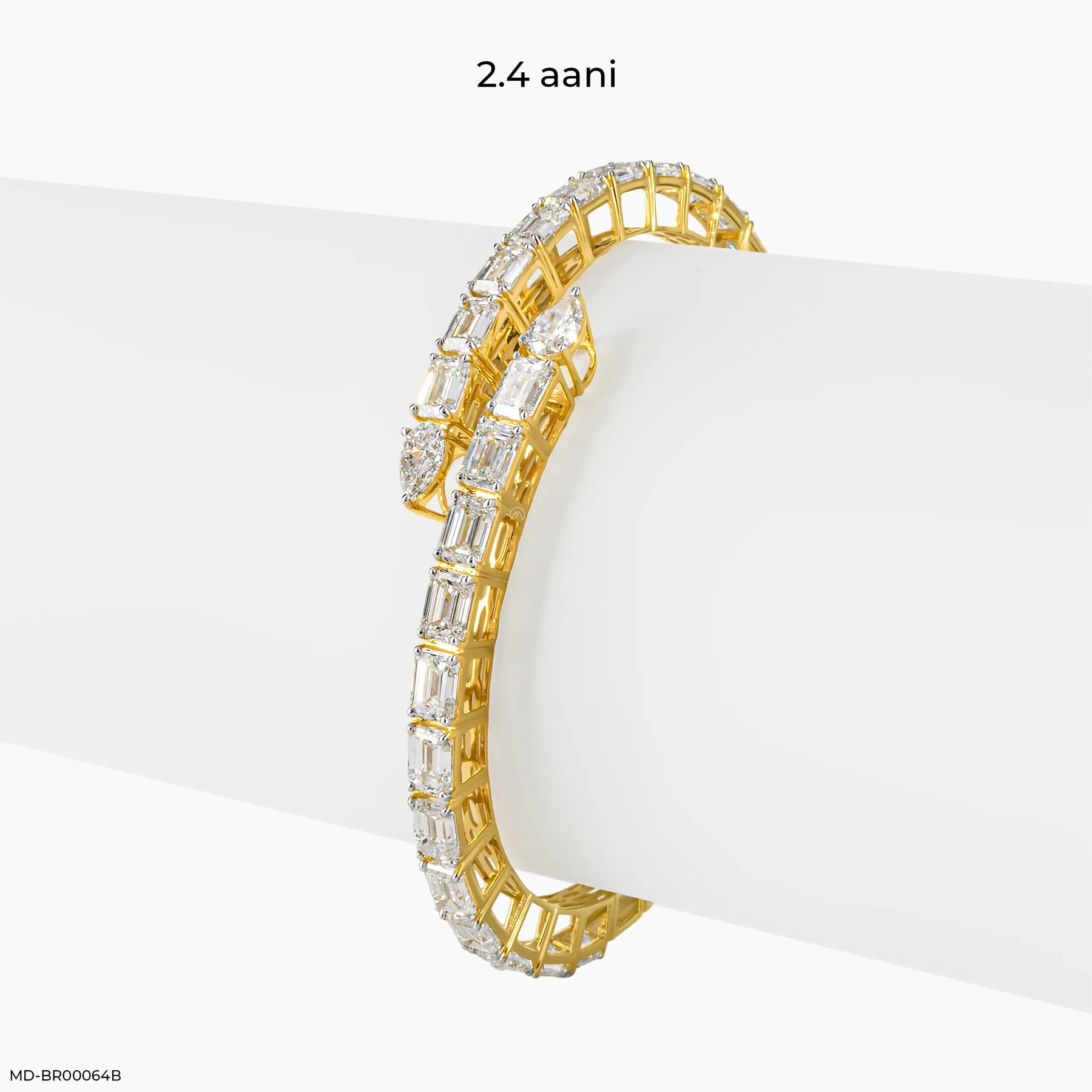 8.15 Carat Empress Lab Diamond Bracelets 18K Yellow Gold