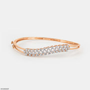 Wave Diamond Bracelet 18K Rose Gold