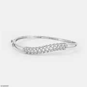 Wave Diamond Bracelet 14K White Gold