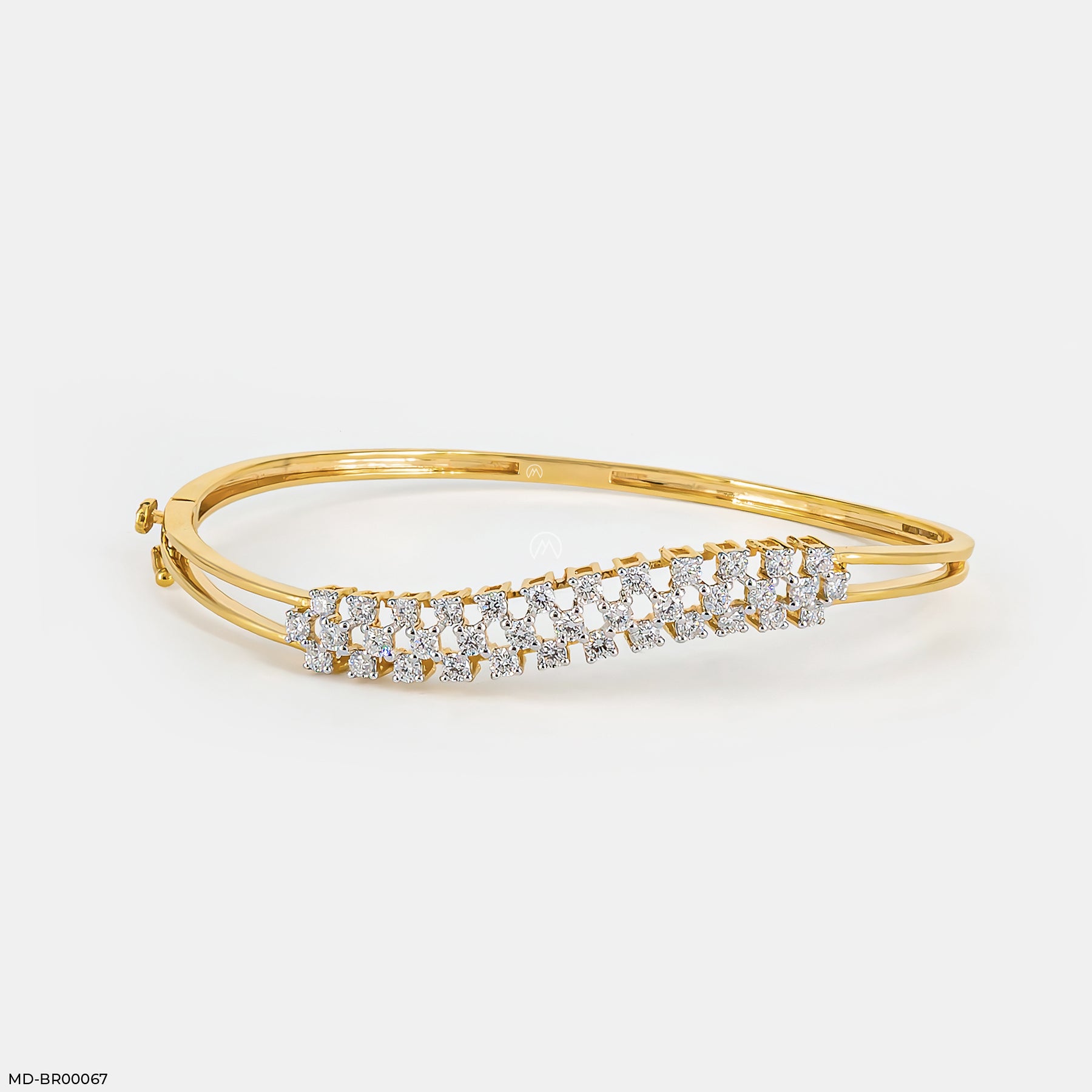 Wave Diamond Bracelet 14K Yellow Gold