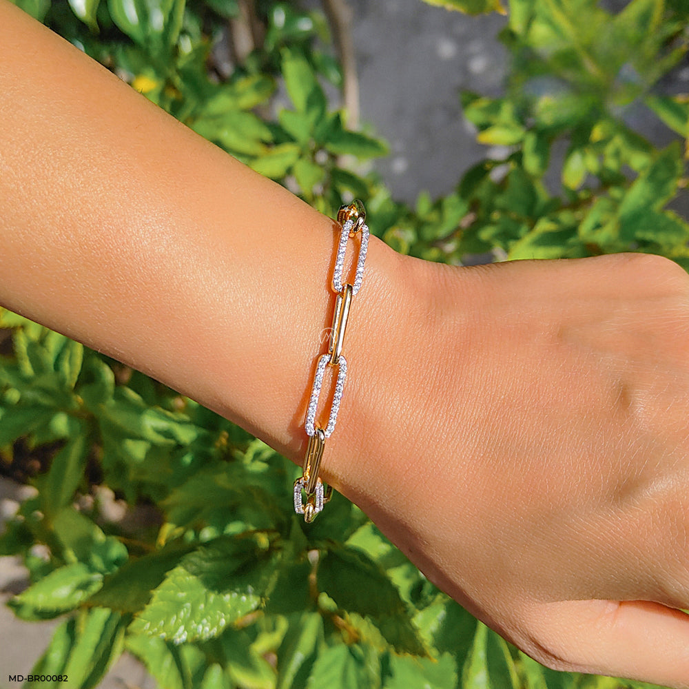 Paperclip Diamond Bracelet