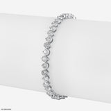 Sparkling Solitaire Tennis Bracelets 14K White Gold