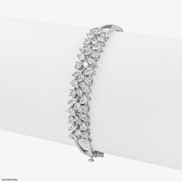 Multi-Shape Diamonds Bracelets 14K White Gold