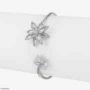Lovely Leaves Diamond Tennis Bracelets 18K White Gold
