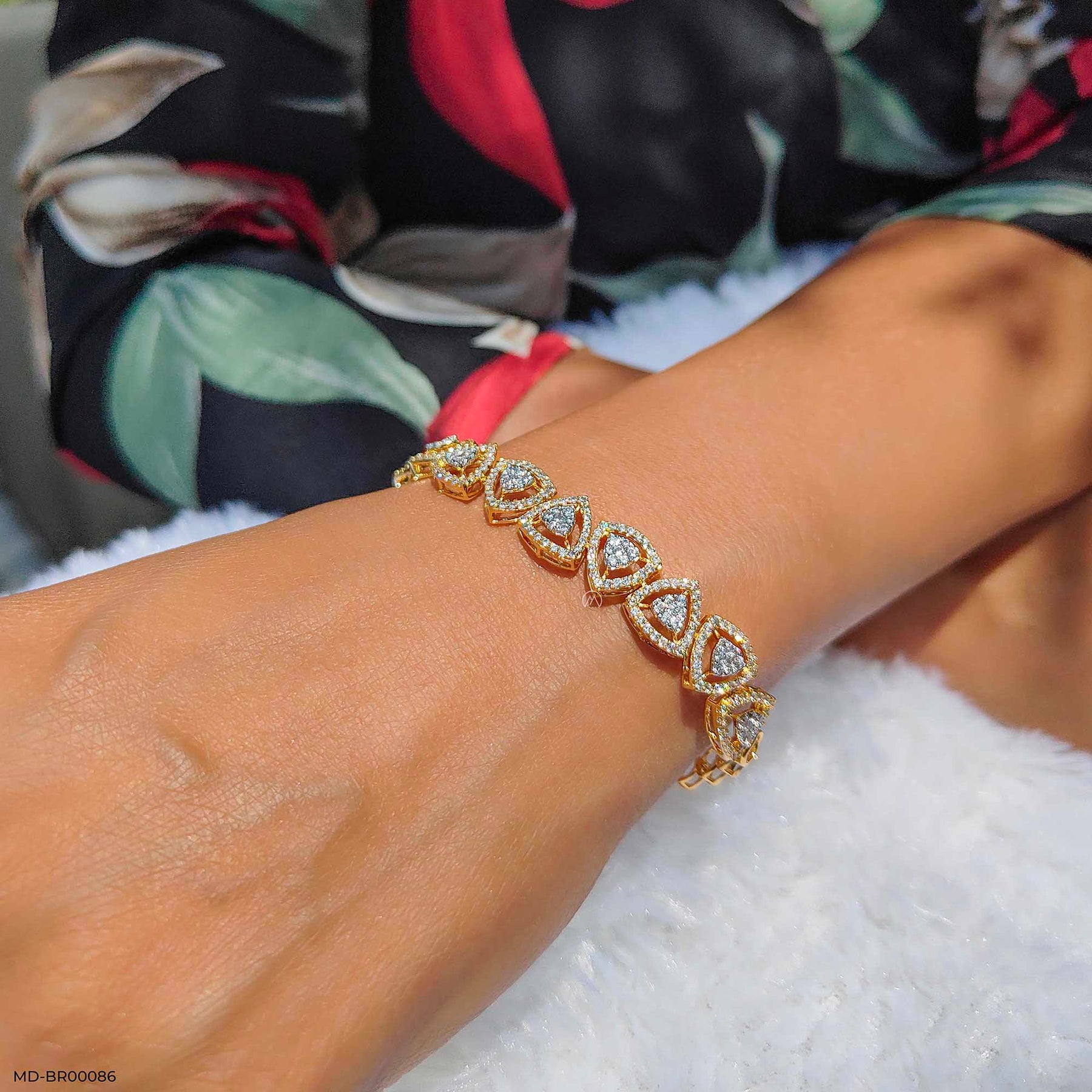 Glaming Ecstacy Diamond Bracelets 9K Yellow Gold