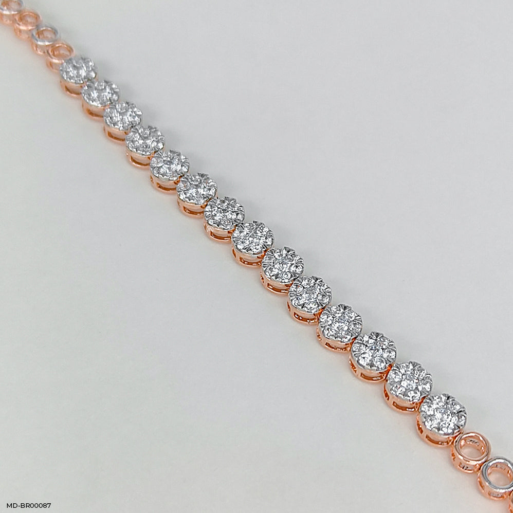 Elemental Gleam Diamond Bracelets 14K White Gold