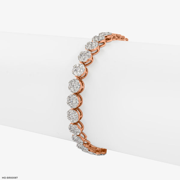 Elemental Gleam Diamond Bracelet 14K Rose Gold