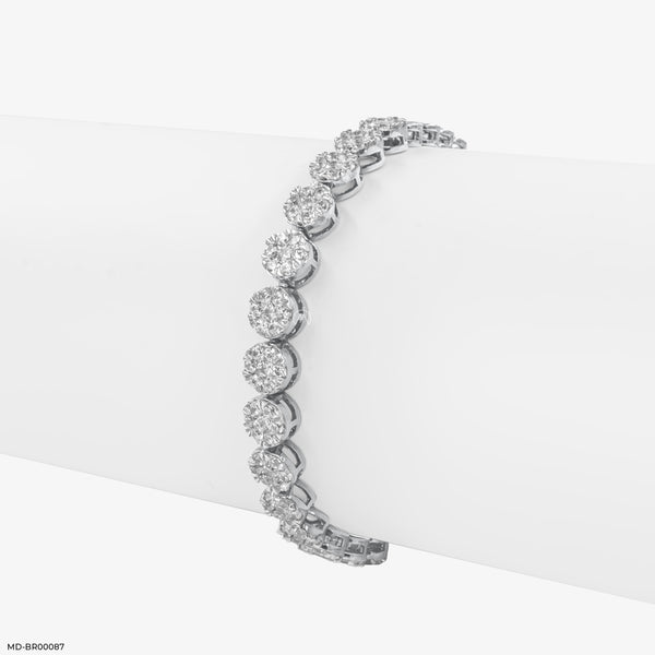Elemental Gleam Diamond Bracelets 18K White Gold