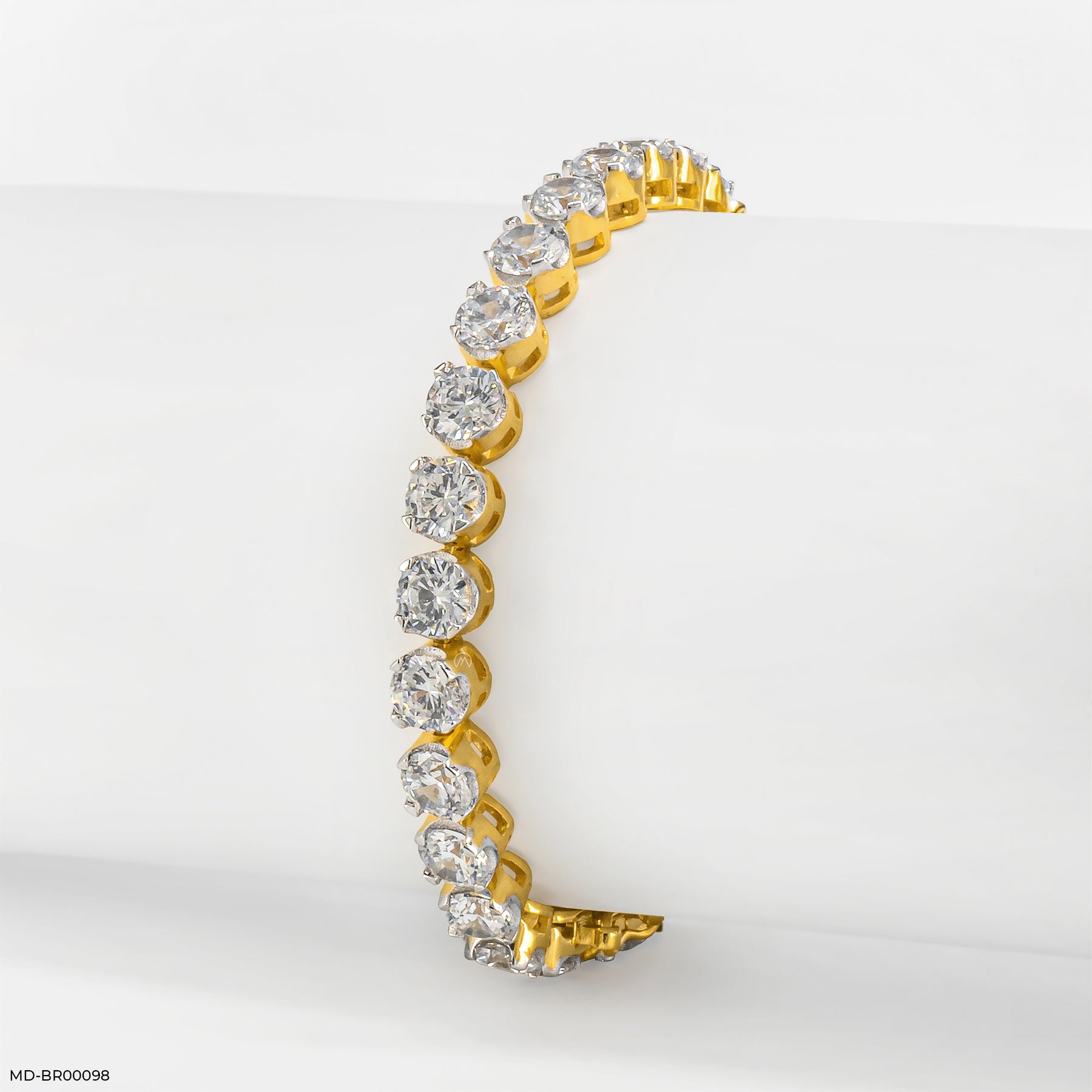 0.30 Carat Tulip Diamond Tennis Bracelet 14K Yellow Gold