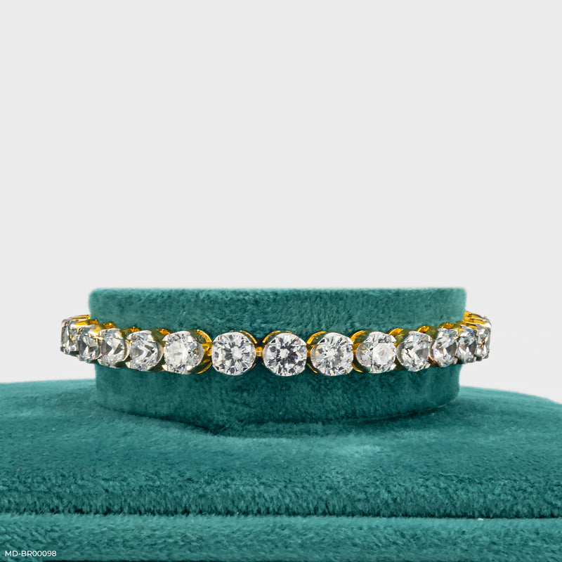 Tulip Diamond Tennis Daimond Bracelet 14K Yellow Gold