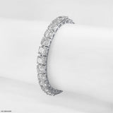 Square Link Diamond Eternity Bracelet 14K Yellow Gold
