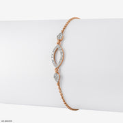 0.25 Carat Maruqise Link Diamond Bracelets 9K Rose Gold
