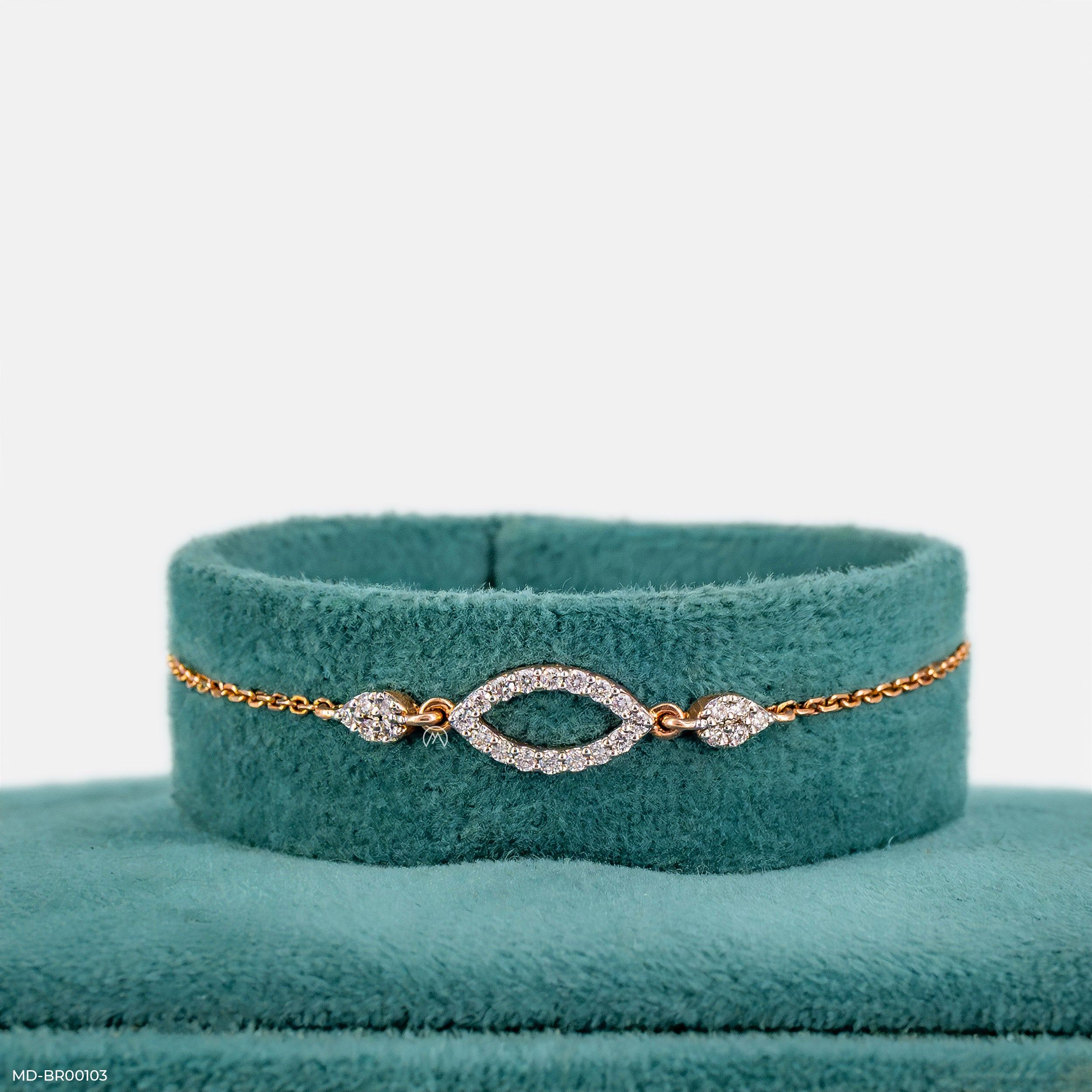 0.25 Carat Maruqise Link Diamond Bracelets 9K Rose Gold
