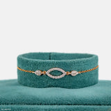 Marquise Link Diamond Bracelet t 14K Rose Gold