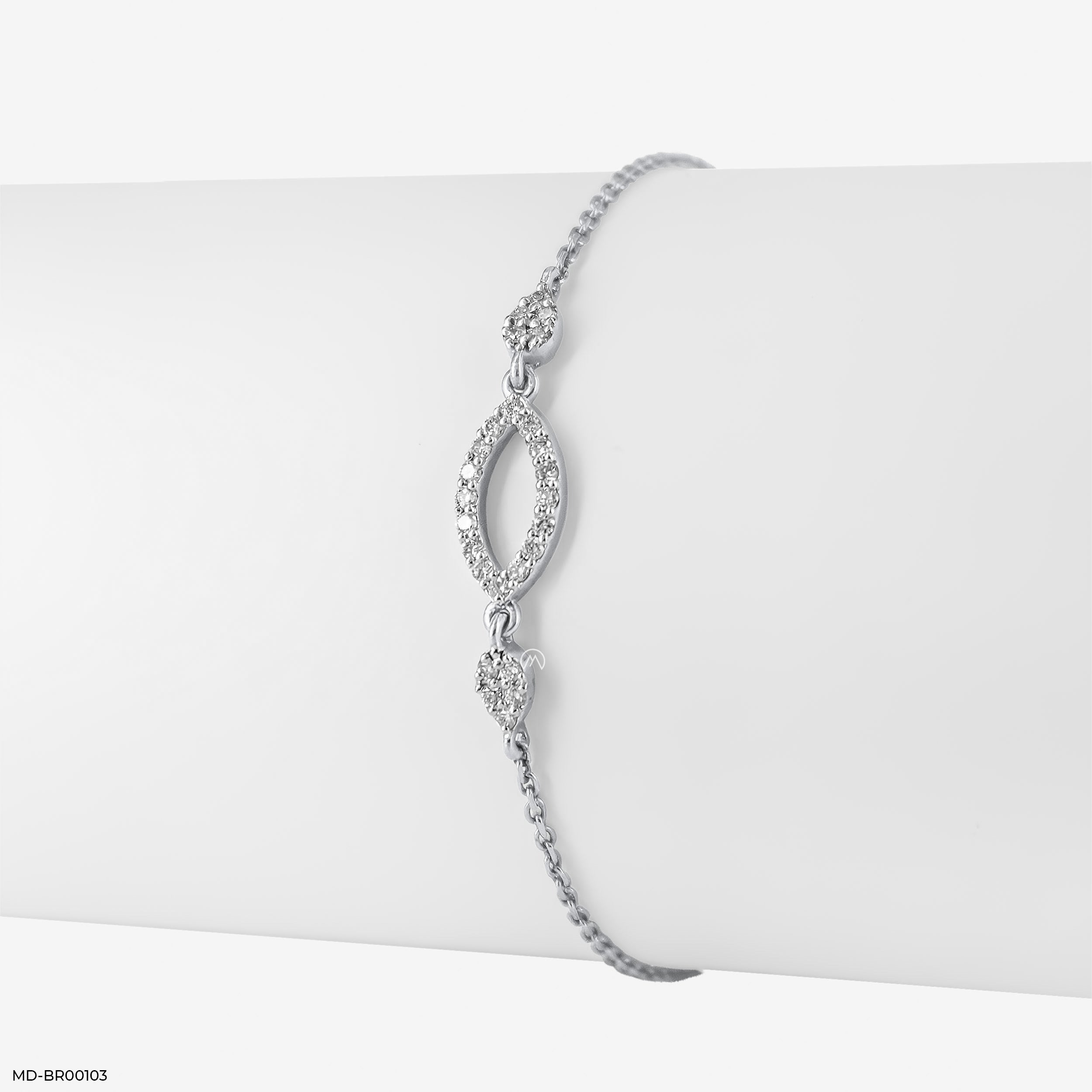 0.25 Carat Maruqise Link Diamond Bracelets 9K Rose Gold