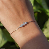 Fragrant Flower Diamond Bracelet 14K Rose Gold